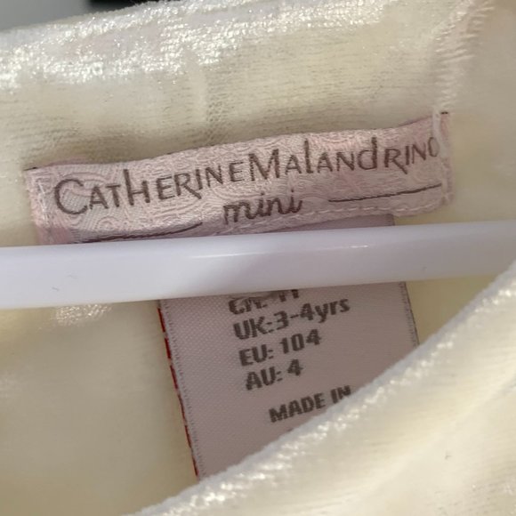 CATHERINE MALANDRINO Toddler Dress, Cream/Off White, Size: 4T - Picture 7 of 9